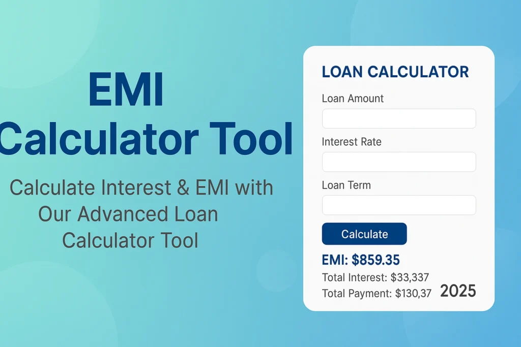 EMI Calculator Tool with Our Advanced Loan Calculator Tool 2025